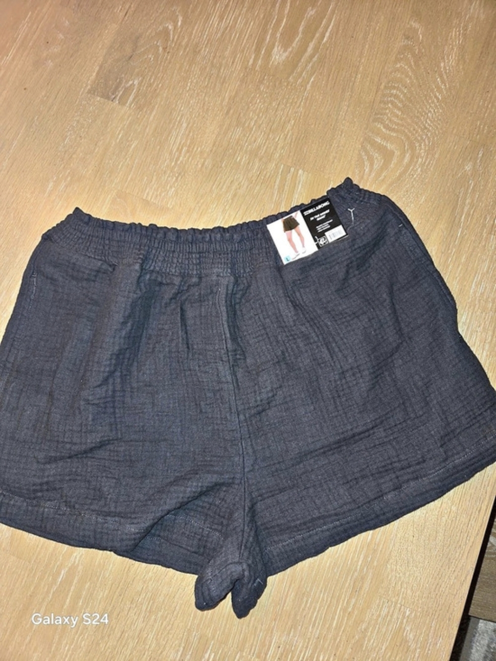 Billabong In The Waves Short 100% Cotton Shorts Black Size Large Womens NWT